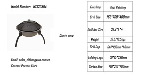 Jardín BARBACOA Asar Parrilla Barbecur Coloful Caja de Fuego Parrilla Fogata Estufa Asado Parrilla De Carbón Portátil Horno HX82030A - Product Image 1