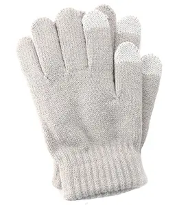 批发颜色冬季保暖针织自行车手套手手套屏幕触摸手套
