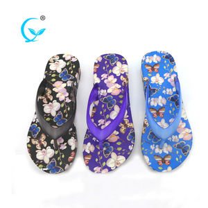 Chicas de fantasía al por mayor talón plano plataforma zapatilla de pvc desgaste correas del calzado - Product Image 1
