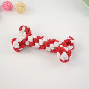 Jouet de chien tressé en coton, corde en os coloré, pour animal de compagnie - Product Image 4
