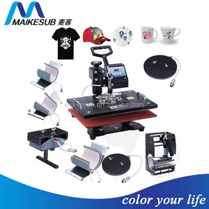 CE aprobado de sublimación multifuncional máquina de prensa de calor de 8 en 1 Maikesub marca