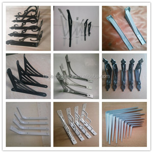 رف مطبخ بين قوسين المعادن الثقيلة الحديد الجرف الأقواس للرفوف الجدار العائمة دعم - Product Image 3