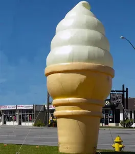 2018 gigante inflable cono de helado para publicidad/inflable modelo helado