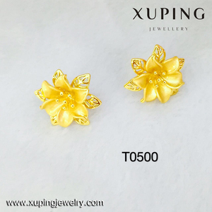 Xuping moda kadınlar küpe, yeni tasarımlar <span class=keywords><strong>jhumka</strong></span> altın küpe, kalp şekli zirkon 24 k altın kaplama küpe