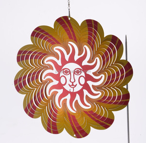 Laser Gesneden 3d Metalen Windspinner-Zon Roestvrijstalen Windspinner - Product Image 1