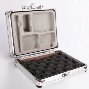 Professionele Lege Zilver Aluminium Permanente Make-Up <span class=keywords><strong>Tattoo</strong></span> Machine Doos Draagbare Draagtas Voor Wenkbrauw Microblading - Product Image 3