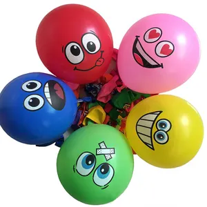 12 pulgadas sonriente colorido globo de látex