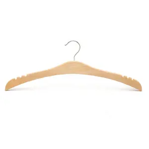 Garment Usage Personalized Flat Special Shape Wood Coat Hanger for Top