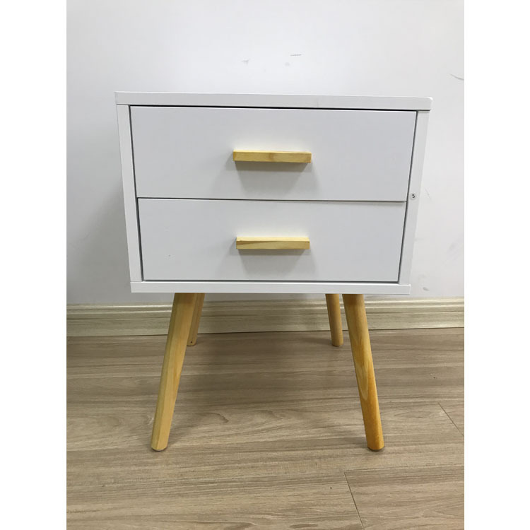 Side Table With Drawer Night Stand Table With Double Drawers Side End Table Hallway Bedroom Storage Cabinet