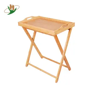 Best Selling Fully Assembled Folding Bamboo Lipped Snack Dinner TV tray Table