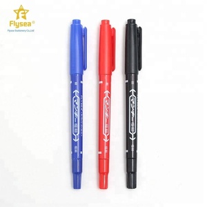 Stylo marqueur huileux <span class=keywords><strong>noir</strong></span> permanent à double pointe étanche 10 CD - Product Image 1