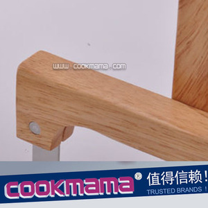 Base de montagem do logotipo da fábrica, alça de madeira, aço inoxidável, cesta de grelha, levantador - Product Image 2
