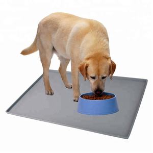Moderne wasserdichte Silikon-Haustier fütterung matte Reise hundefutter matte mit bedrucktem Muster - Product Image 2