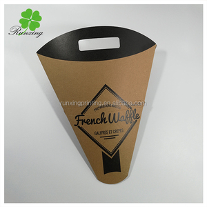 Biyobozunur krep koni ambalaj kutuları gıda gıda sınıfı krep ambalaj kağıdı koni - Product Image 3