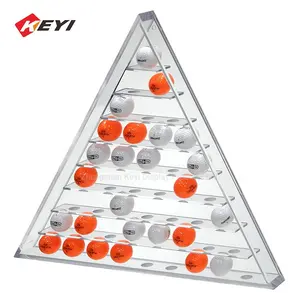 Alta calidad de encargo de pirámide de acrílico transparente de la pelota de Golf caso de bola de billar de caso