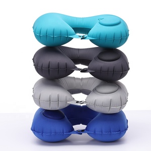 Yumuşak <span class=keywords><strong>U</strong></span> şekilli el basın pompası hava şişme hava seyahat boyun yastığı - Product Image 1