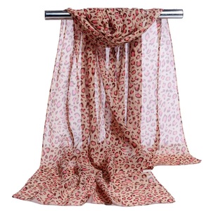 Sciarpa in Chiffon da donna con stampa leopardata alla moda all'ingrosso sciarpe <span class=keywords><strong>Vintage</strong></span> di tacchino per le donne - Product Image 3