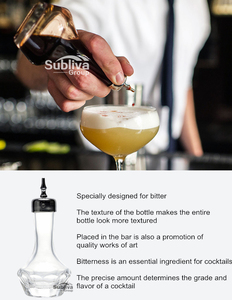 Classic Bitter Bottle Beveled Bitter Bottle 50ml Bitter Bottle Glass Liquor <strong>Pourer</strong> - Product Image 6