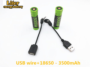 Rechargeable battery 5000 M Mini <span class=keywords><strong>3</strong></span>,7 V 18650 3500 MAH power bank USB Port light external packet Battery LED Battery charger - Product Image 3