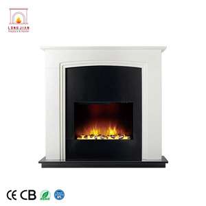 Caminetto Elettrico in MDF Bianco con Effetto Fiamma, Vendita all'Ingrosso, per Uso Domestico e Alberghiero, Area di Riscaldamento 20-40 mq - Product Image 3