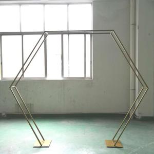 ฉากหลังงานแต่งงานรูปหกเหลี่ยมโลหะ ดีไซน์ใหม่ 1 ชิ้น สำหรับตกแต่งเวทีงานแต่งงาน - Product Image 4