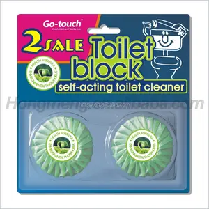 Go-touch 2*50g Green Bubble Freshen Toilet Bowl Block Cleaner