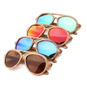 Charnières pour hommes et femmes, paire de lunettes de soleil peintes à la main en bois