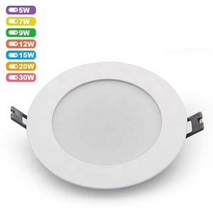 De alta calidad de 5w 7w 9w 12w 15w 20w 30w empotrado abajo luz SMD panel delgado <span class=keywords><strong>downlight</strong></span> redondo de aluminio led <span class=keywords><strong>downlight</strong></span> 12w - Product Image 5