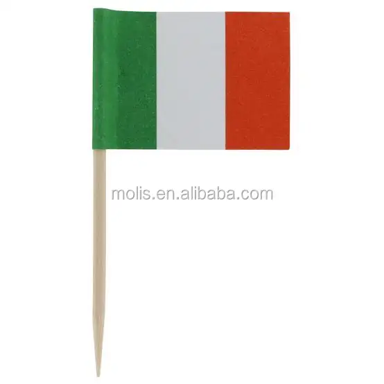 Bandera de palillo de dientes italiano de alta calidad, sin cantidad mínima