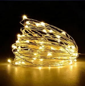 10M LED battery operate Fairy led String light Copper wire micro vane lamp with remote controller Christmas Wedding party Bar