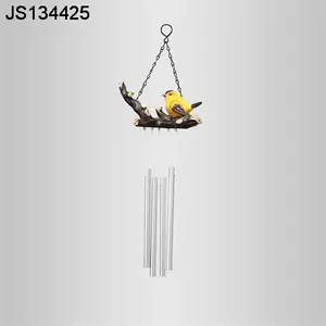 Hars vogel wind chime met metalen pijp De wind bell opknoping decoratie