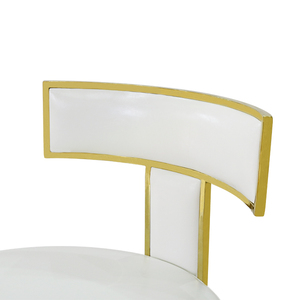 Restaurant <span class=keywords><strong>dossier</strong></span> haut blanc or rond en métal en acier inoxydable <span class=keywords><strong>tabouret</strong></span> <span class=keywords><strong>de</strong></span> <span class=keywords><strong>bar</strong></span> chaise - Product Image 3