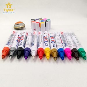 Nouveaux produits Marqueur de stylo de peinture permanente 12 couleurs résistant à l'eau Encre d'<span class=keywords><strong>alcool</strong></span> à faible odeur à base d'huile Élégant et durable - Product Image 5