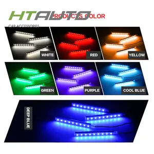 HTAUTO中国カーアクセサリーショップユニバーサルLEDライトカーバルブRGBLEDストリップLEDフレキシブルストリップフットライト