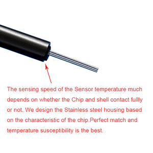 Chip Original de alta calidad, resistente al agua, <span class=keywords><strong>DS18B20</strong></span>, sonda de temperatura, Sensor de temperatura, paquete de acero inoxidable, cable de 1M con sonda - Product Image 3
