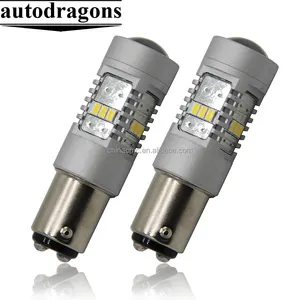 Светодиодные лампы высокой мощности 1157 BAY15D P21/5W 3020 SMD S25, светодиодные стоп-сигналы, стоп-сигналы, белый/желтый свет, задний фонарь