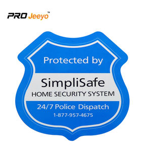 สัญญาณเตือนความปลอดภัยอลูมิเนียม12X12 ",สัญญาณเตือนเพื่อความปลอดภัยตรวจตราวิดีโอวงจรปิดแบบกำหนดเองแจ้งเตือนกลางแจ้งสนามหญ้า - Product Image 2