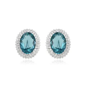E-372-high quality fashion jewelry Crystals , round crystal earring