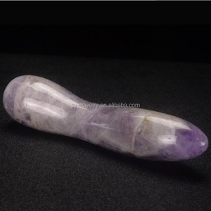 Améthyste naturelle, 1 pièce, pierre de cristal de Quartz d'améthyste naturelle, <span class=keywords><strong>Phallus</strong></span> pénis, sculpture de pierre minérale, Statue d'art couleur chair - Product Image 1