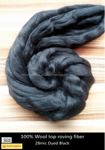 28mic Roving Lana Negro Superior Hilado de Fibras Fieltro Que Teje - Product Image 2