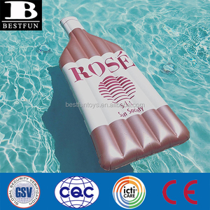 Flotador Inflable de Vinilo Resistente con Forma de Botella de Vino, Isla Flotante para Fiestas, Colchón de Aire para Eventos de Verano - Product Image 2