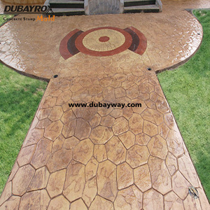 Molde de esteras de impresión de sello de hormigón para pavimentación de roca de goma de poliuretano aleatorio - Product Image 5