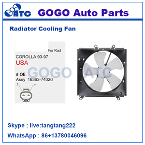 12v DC <span class=keywords><strong>Radiatore</strong></span> <span class=keywords><strong>AUTO</strong></span> A/C <span class=keywords><strong>Ventola</strong></span> Di Raffreddamento Del <span class=keywords><strong>Motore</strong></span> per Toyota COROLLA 93-97 OEM 16361-11020, 16363-74020, 16711-15271 - Product Image 2