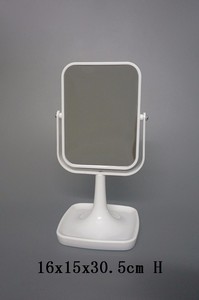 Miroir de cadre de couleur blanche debout libre de bureau avec la base - Product Image 3