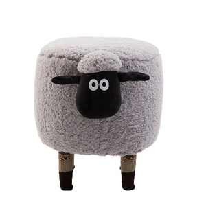 Modern Living Room Furniture <strong>Leather</strong> <strong>Stool</strong> Chair Morocco Kids Animal Wooden Footstool Chairs Velvet Ottoman Step <strong>Stool</strong> for Kids - Product Image 4