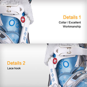 Vente directe d'usine, couteau à <span class=keywords><strong>glace</strong></span> en acier inoxydable réglable, patins à <span class=keywords><strong>glace</strong></span> professionnels <span class=keywords><strong>avec</strong></span> dessus en PVC résistant au froid et doublure en <span class=keywords><strong>fourrure</strong></span> - Product Image 2