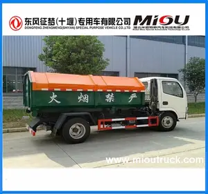 Dongfeng caminhão de lixo verde 4x2 para venda