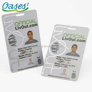 Print pvc werknemer id-kaart met foto id template beelden