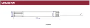 Rika RK310-01 PT100/ PT1000 Class A Air Temperature Sensor For Container