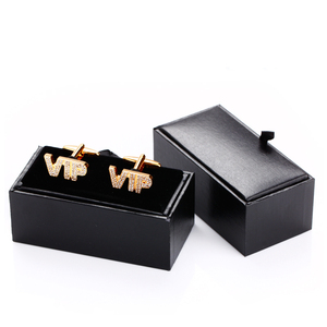 Black Gift Box Jewelry Package Display Men's Cufflink Storage Box